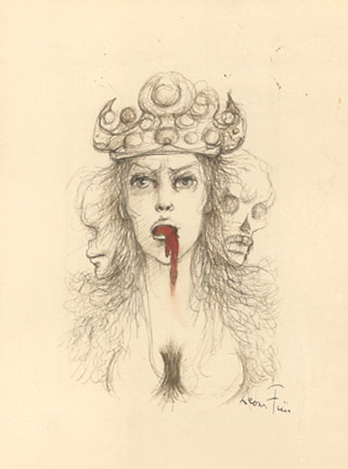 Leonor Fini Ink Drawing