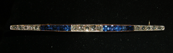 Diamond Sapphire Brooch